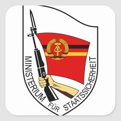 Stasi - DDR (Deutsche Demokratische Republik) Square Sticker Size: Small, 1½ inch. Gender: unisex. Age Group: adult. Germany Flag, German Flag, Christmas Card Holders, Custom Holiday Card, Custom Accessories, Keep It Cleaner, Age Group