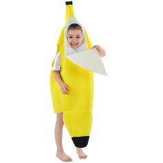 PRICES MAY VARY. Kids banana costumes size: 4-6 years children banana costumes size-chest 40.9",height 47.2".Please choose the right size according to your child's height and weight. Halloween dress up material:This yellow fruit banana suit is made of high-quality polyester fabric, which is soft and comfortable. It can be worn directly against the skin and will not be deformed after washing. Halloween banana cosplay for occasion:Halloween banana costumes are perfect for any spooky occasion.Perfe Halloween Costumes For 10 Year Boys, Banana Split Costume Diy, Banana Costume Diy, Banana Fancy Dress, Bananas In Pajamas Costume, Kids Banana Costume, Fruit Halloween Costumes, Banana Halloween Costume, Halloween Bananas