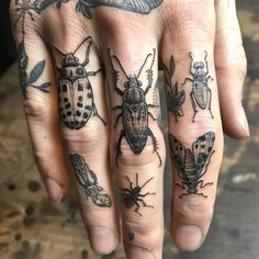 Vibrant Finger Tattoos Tattoo Master Files Detailed Finger Tattoo, Fern Ring Tattoo, Inner Fore Arm Tattoos, Vintage Finger Tattoo, Finger Pad Tattoo, Ocean Themed Hand Tattoos, Neo Traditional Finger Tattoos, Tattoos In Between Fingers, Earthy Tattoo Designs