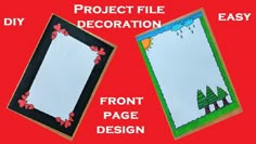 project file decoration ideas front page drawing -diy | science drawing academy Project File Front Page Decoration, File Front Page Decoration Ideas, File Front Page Decoration, Front Page Decoration Ideas