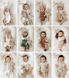 many different pictures of baby dolls and their names