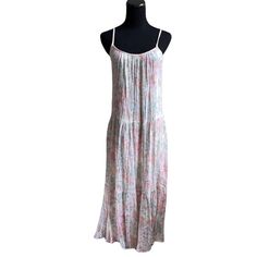 Brand New H&M Floral Tank Midi Dress. Adjustable Strap. Pit To Pit-16 . Length-39 Dress H&m, Floral Tank, H M Dresses, Hm Dress, Floral Midi Dress, Colorful Dresses, H&m, Midi Dress, Womens Dresses