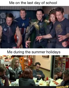 the avengers are having fun with each other