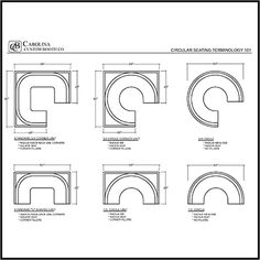 an architectural drawing showing the different types of arches