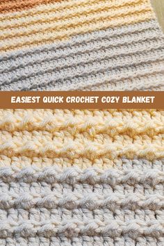 the crochet blanket is made with two different colors