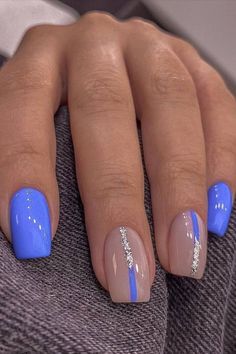 Colorful Nails, Her Nails, Short Acrylic Nails Designs, Dipped Nails, Chic Nails, Short Acrylic Nails, Best Acrylic Nails