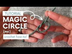 two hands are holding a piece of green string with the words magic circle on it