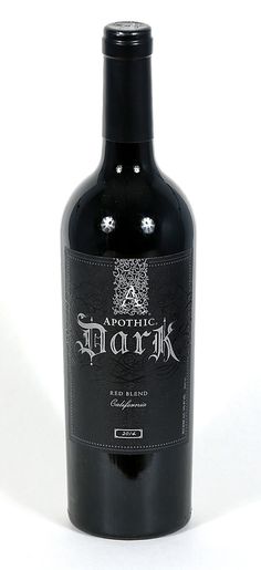 a bottle of wine is shown on a white background with the words, gothic tark