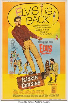 an old movie poster for elvis's back