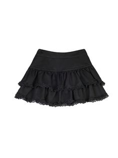 The price is for a skirt only, others are not included.  Garment Size   	 		 			Size 			S 			M 			L 		 		 			Full Length 			32 			33 			34 		 		 			Waist 			62 			66 			70 Black Ruffled Skirt, Light Grey Leggings, Stray Kids Outfits, Black Ruffle Skirt, Goth Skirt, Skirts Flowy, Black Tutu, Gothic Skirts, Black Lace Trim