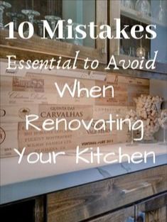 a kitchen counter with the words 10 mistakes essential to avoid when renovating your kitchen