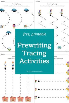 the free printable pre - writing practice activity for toddlers