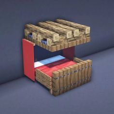 an image of a bed made out of blocks