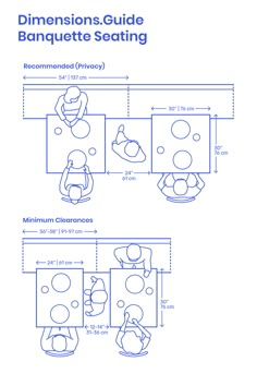 the diagram shows how to use different tables for seating