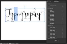 an image of the font used for typograph in photoshopped with adobe