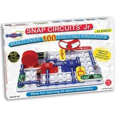 the snap circuit jr build over 100 exciting projects set is in its original box with instructions