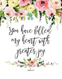 the words you have filed my heart with greater joy