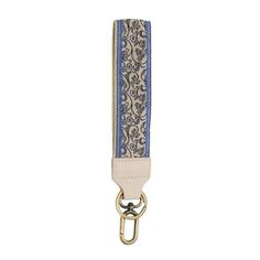 We love these wristlet keychain/wristlet straps. They are comfortable to wear and look super cute - pick up a few for yourself & gifts!  1.5 white strap with blue stripes along the outside and a black scroll pattern on a white background Keychain Blue, Blue Toile, Keychain Wristlet, Let Freedom Ring, Scroll Pattern, Wristlet Keychain, Purse Styles, Red Star, Tea Accessories