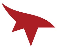 a red arrow pointing upward on a white background