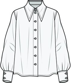 a white shirt with buttons on the collar