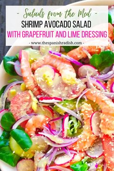 shrimp salad with grapefruit and lime dressing