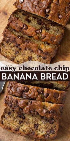 This banana chocolate chip cake is an easy, romantic breakfast idea! It is an easy chocolate chip banana bread that is quick to prep by mixing all the ingredients in a bowl. A loaded of chocolate chips to make it an extra special. Save this Valentine's day breakfast recipe! One Bowl Chocolate Chip Banana Bread, Healthy Choc Chip Banana Bread, Banana Chocolate Chip Cake Recipe, Banana Choc Chip Bread, Chocolate Chip Banana Cake, Banana Bread Recipe Chocolate Chip, Easy Chocolate Chip Banana Bread, Banana Chocolate Chip Bread, Comfort Food Recipes Casseroles