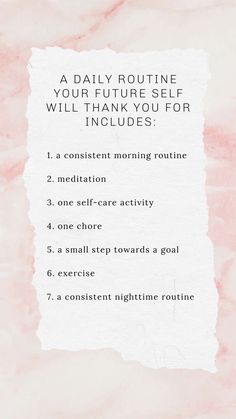 Work On Yourself For 6 Months, Simple Daily Routine, Selamat Hari Valentine, Prioritize Yourself, A Daily Routine, Future Self, Vie Motivation, Self Care Activities, Self Care Routine