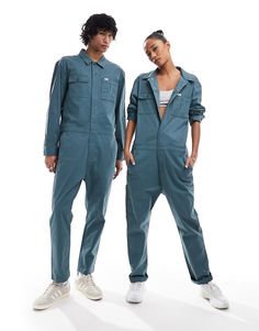 Jumpsuits & Playsuits by Lee Go all-in-one Spread collar Zip and press-stud fastening Functional pockets Straight leg Regular fit Unisex style Jumpsuit Outfit, Fitness Challenge, Fashion Victim, Denim Branding, Denim Overalls, Suit Fashion, Playsuit Jumpsuit, Unisex Fashion