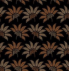 a black background with gold leaves on it