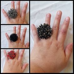 1 pack consists of 4 rings with different colors. beautiful beaded ring with a flower shape, suitable for everyday use or for parties, and others. -ring diameter is about 1.5 cm, using thread that can be stretched (all sizes) -flower diameter = 4 cm 🌸Thank u..GOD Bless u🌸 Beaded Flower Ring For Gift, Adjustable Beaded Flower Ring Gift, Cheap White Beaded Flower Ring, Cheap Flower-shaped Rings With Colorful Beads, Black Flower-shaped Jewelry With Colorful Beads, Stretch Ring, Double Ring, Beaded Rings, Flower Ring