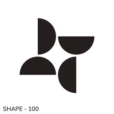 a black and white logo with the words shape 100