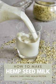 how to make hemp seed milk for healthy, dairy - free high in protein