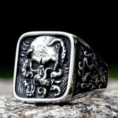 Stainless Steel Punk Satan Pirate Skull Ring Men Pentagram Ring Amulet Jewelry Jewelry For Teens, Sophisticated Jewelry, Pirate Skull, Vintage Skull, Ring Men, Men Jewelry, Ring Pictures, Ring For Men, Men's Jewelry Rings