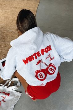 Loungewear | White Fox Boutique US Cherry White Fox Hoodie, Red White Fox Hoodie, Comfort Hoodie Brand, Hoodie And Shorts Set, Brand Hoodie Design, Clothes Christmas Wishlist, Whitefox Boutique Hoodie, White Fox Sweat Set