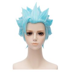 PRICES MAY VARY. Package including: One wig and one cap Material:High quality high temperature resistant synthetic Wig Halloween Christmas Party Anime Show Coser Cosplay Costume Wigs for Women Men Fashion Full Party Wig,Natural looking and soft touch Fashion Synthetic Fiber Dress Up Wig High Quality Anime Show Halloween Party Women's Men's Christmas Cosplay Costume Wigs Junkrat Cosplay, Blue Cosplay Wig, Graduation Hairstyles With Cap, Cosplay Hair Accessories, Short Blue Hair, Blue Cosplay, Hair Paste, Fancy Ball, Blue Costumes