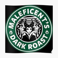 the dark roast logo is shown in black and white