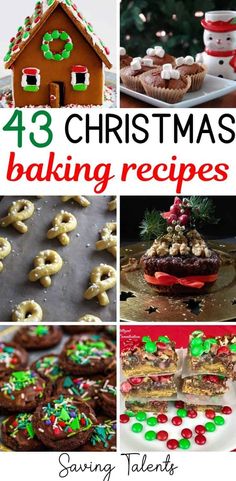 christmas baking recipe collage with text overlay