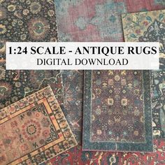 antique rugs with the text, 12 sale - antique rugs digital download