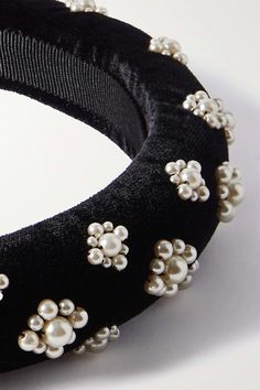 Elegant Adjustable Embellished Headband, Sequin Headband, King Costume, Embellished Headbands, Jeweled Headband, Jennifer Behr, Anne Boleyn, Beaded Headband, Black Headband