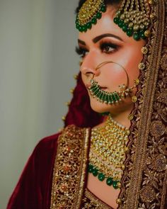 Latest Maang Tikka Designs, Diy Nose Rings, Maang Tikka Design, Bridal Nath, Desi Things, Small Forehead, Tikka Designs, Bridal Jewellry, Bridal Nose Ring