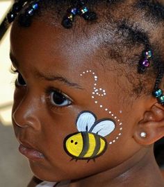 Bee Face Paint, Kids Painting Crafts, Festival Face