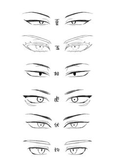 the different types of eyes and how to draw them