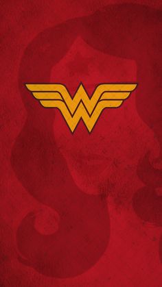 the wonder woman logo on a red background