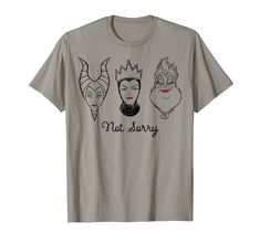 PRICES MAY VARY. Officially Licensed Disney Princess Apparel 19PRDV00016A-001 Lightweight, Classic fit, Double-needle sleeve and bottom hem Not Sorry, Evil Queen, Vneck Tshirt Women, Maleficent, Disney Outfits, Disney Villains, Carolina Blue, Branded T Shirts, Kids Hoodie