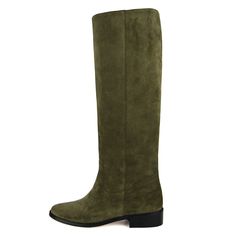 Dalia suede, olive green - wide calf boots, large fit boots, calf fitting boots, narrow calf boots Green Knee High Boots, Duo Boots, Narrow Calf Boots, Floral Ruffle Dress, Wide Calf Boots, Wide Calf, Green Suede, Calf Boots, Flat Boots