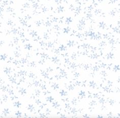 a white and blue wallpaper with small flowers