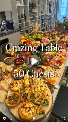 a table filled with lots of different types of food