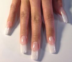 White French Manicure, Manicure Natural, Long Nail Beds, Long Square Nails, Curved Nails, Her Nails, Tip Nails, White French, Hot Nails