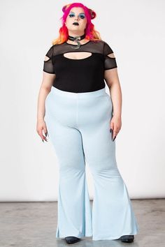 2010 Fashion, Stretch Velvet, Pastel Blue, Lifestyle Brands, Bra Sizes, Bell Bottoms, Pastel Pink, Fashion Lifestyle, High Waisted Skirt