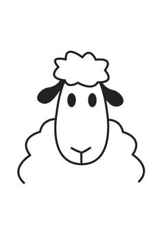 a black and white drawing of a sheep